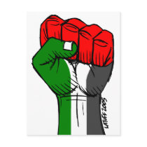 Carlos Latuff's Palestinian Fist Postcard