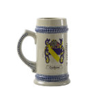 Carlson coat of arms on a Stein Coffee Mug