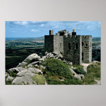 Carn Brea Castle at the Cornish Riviera Poster