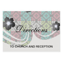 carnation pink lime aqua sweet damask squares business card