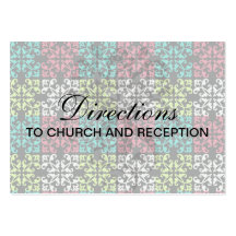 carnation pink lime aqua sweet damask squares business cards