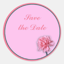 Carnation Round Stickers