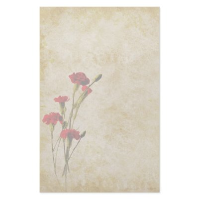 Carnations Note Paper Stationery Design by StarStock
