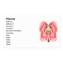 Carnelian Butterfly Princess Business Card Templates
