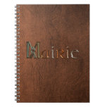 Carnet de style bohème de texture de Brown de cuir