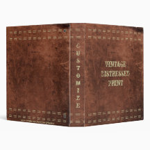 Carnet en cuir affligé par cru antique d'impressio