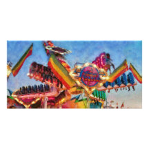 Carnival - A most colourful ride Custom Photo Card