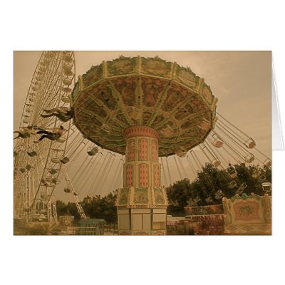 Carnival at the Jardin des Tuileries Card by louisefahy