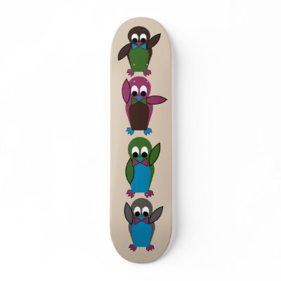 Carnival at the Zoo - Penguin-Kid Skateboards by lonvig