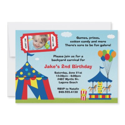 Carnival Birthday Party Invitation by eventfulcards