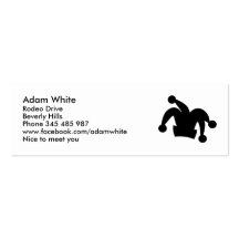 Carnival fools cap dunce business card