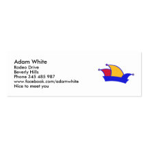 Carnival fools cap dunce business card template