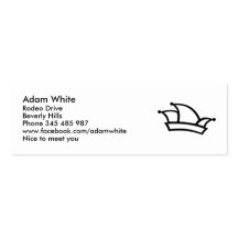 Carnival fools cap dunce business card template