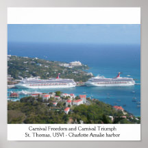 Carnival Freedom and Carnival Triumph Poster