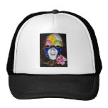 Carnival in green and pink  flowers trucker hats