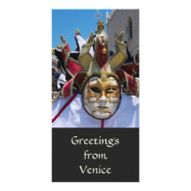 Carnival mask Photo Card