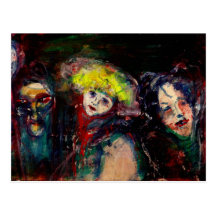 CARNIVAL NIGHT IN VENICE Venetian Masquerade Masks Postcard