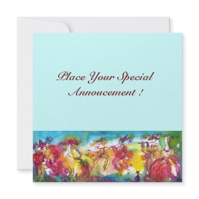 CARNIVAL NIGHT, Mardi Gras Masqureade ,Dance,Music Personalized Invites by bulgan_lumini