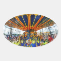 Carnival - Super Swing Ride Oval Stickers