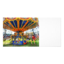Carnival - Super Swing Ride Photo Greeting Card