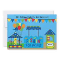 Carnival Theme Birthday Party Invitation