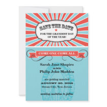 Carnival Themed Wedding Save the Date