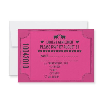 Carnival Ticket 3.5x5 RSVP Invitation by moronhoney