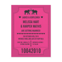 Carnival Ticket Save the Date Postcard
