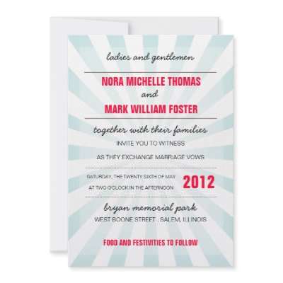 Carnival Wedding Invitation by goskell