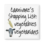 Carnivore Shopping List Refrigerator Magnets