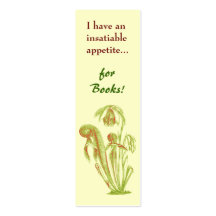 Carnivorous Plant Mini-Bookmark Business Card Template