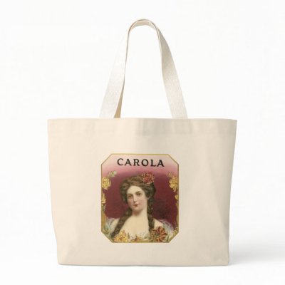 Carola Cigar Label Canvas Bag by vintagegiftmall
