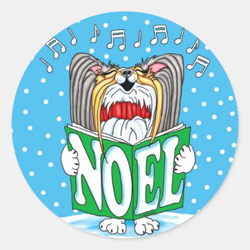 Caroler de Noël de Papillon TRI Autocollants