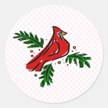Carolina Cardinal Round Sticker