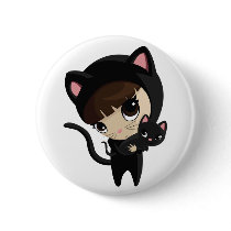 Caroline and Candy the Cats Pins