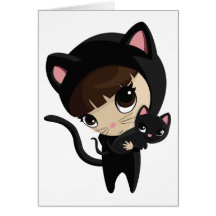 Caroline and Candy the Cats Card