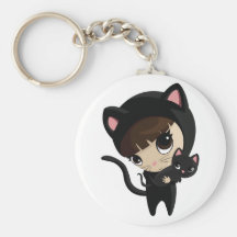 Caroline and Candy the Cats Keychains