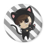 Caroline and Candy the Cats Refrigerator Magnets