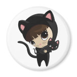 Caroline and Candy the Cats Magnets
