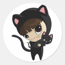 Caroline and Candy the Cats Sticker