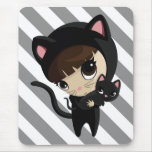 Caroline and Candy the Cats with stripes Mouse Mat