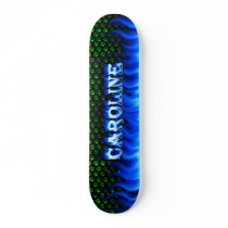 Caroline blue fire Skatersollie skateboard.