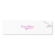 Caroline Classic Style Name Bumper Stickers