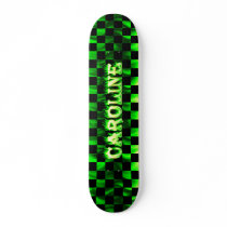 Caroline green fire Skatersollie skateboard.
