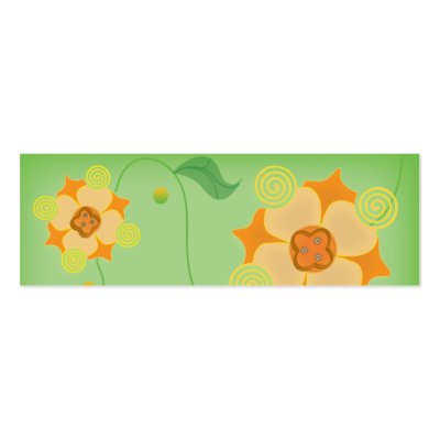 Carol's Flowers bookmark Business Card Template by IArtist40