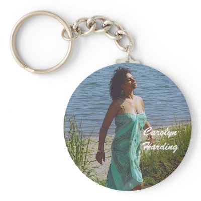 Carolyn Harding on the beach, Keychains by carolynharding