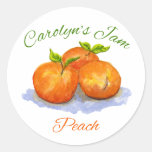 Carolyn's peach jam sticker