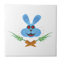 Carottes de lapin et de croix carreaux en céramique