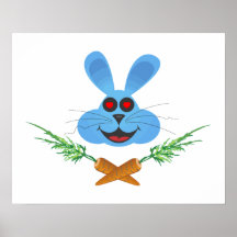 Carottes de lapin et de croix posters
