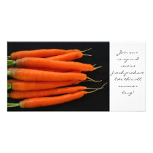 Carottes fraîches du jardin photocarte customisée